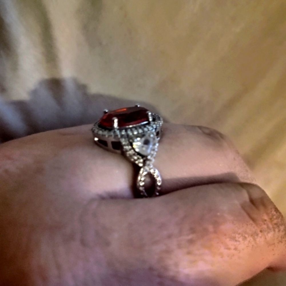 Sterling Silver Genuine Ruby Ring! - image 5